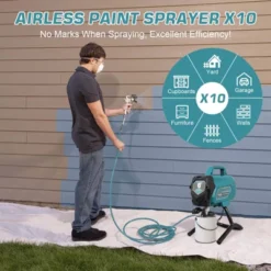 TROPOW Air Spray Gun Kit, Premium Electric Paint Gun - 750W 3300 Psi With Extension Pole & Cleaning Kits For Cars, House DIY -Furniture GUEST dac9edf9 962c 4e98 a14f e95756308e60