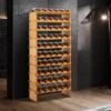 TROPOW Stackable Wine Rack, 4 Tier Wooden Wine Storage Rack, Bamboo Wine Display Shelves, Wobble-Free Wine Holder Freestanding Floor Wine -Furniture GUEST db6c55d5 143b 4ff4 9d32 3eb392a2c79f