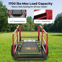 ATV Trailer Pull Behind Dump Cart, 1700lbs 17 Cubic Feet, Heavy Duty Yard Garden Trailer -Furniture GUEST dc0cf344 6dae 4cb7 a293 2d6e0c2ea6f6