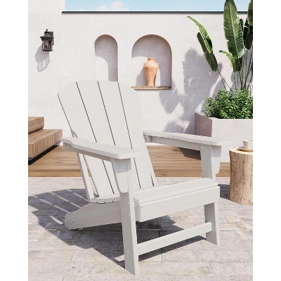 Outdoor Adirondack Chairs, HDPE Plastic Patio Chairs For All Weather, Weather-Resistant Fire Pit Chair With Wide Armrests & Slatted Back 14 Outdoor Adirondack Chairs, HDPE Plastic Patio Chairs For All Weather, Weather-Resistant Fire Pit Chair With Wide Armrests & Slatted Back - Image 12