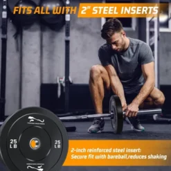 Weight Plates Set, 2-Inch Universal Fit, Bumper Plates With Steel Insert For Strength Training, Rubber Weight Plates For Barbell Home Gym 12 Weight Plates Set, 2-Inch Universal Fit, Bumper Plates With Steel Insert For Strength Training, Rubber Weight Plates For Barbell Home Gym -Furniture GUEST dd357b71 85b7 44ad 8bf9 d07b18c9d6ac