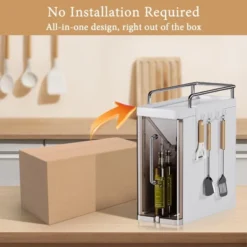 TROPOW 2/3-TIER Seasoning Condiments Spice Rack With Drawer, Slim Bathroom Toilet Storage Cabinet Pull-Out Kitchen Countertop Organizer Kitchen -Furniture GUEST dde9107a 8fbf 41ac baf0 7e80eab6e8bc