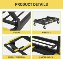 Heavy Duty Drywall Cart - 2200LB Capacity Folding Panel Dolly With Extendable Deck & Swivel Casters For Sheetrock, Plywood, Glass Transportation 14 Heavy Duty Drywall Cart - 2200LB Capacity Folding Panel Dolly With Extendable Deck & Swivel Casters For Sheetrock, Plywood, Glass Transportation -Furniture GUEST de980cd6 1946 4afc 931b 258c288f3729
