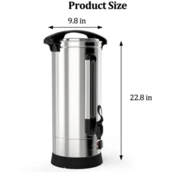 Coffee Urn, 10L Large Coffee Maker Machine - 60 Cup Double-Wall Stainless Steel Percolator For Events & Catering -Furniture GUEST df20af93 0066 4576 81b2 7bbd88ea5f0e