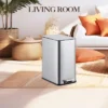 2.64 Gal/10L Slim Bathroom Trash Can, Stainless Steel Step-On Garbage Bin With Soft-Close Lid & Removable Inner Bucket, Narrow Recycle Bin -Furniture GUEST e0a76e32 7fed 4330 a540 d608ab9dca69
