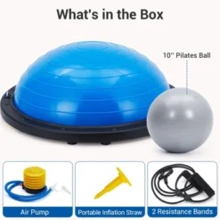 23in Balance Ball, 1600 Lbs Half Exercise Ball With Nonslip Base, Inflatable Half Ball Balance Trainer, Stability Half Yoga Ball Strength Training -Furniture GUEST e0ce514e b673 4033 83b3 7632dd6d5d69