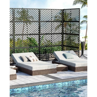 Freestanding Metal Privacy Screen For Outdoor Patio - Heavy-Duty Rust-Resistant Decorative Fence Panel | Weatherproof Design | Patio 7 Freestanding Metal Privacy Screen For Outdoor Patio - Heavy-Duty Rust-Resistant Decorative Fence Panel | Weatherproof Design | Patio - Image 5