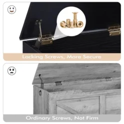 Storage Ottoman Footrest 23.6 Inch Square, Rattan Stool W/ Folding Storage For Living Room & Bedroom -Furniture GUEST e1c5a0d6 885a 4a7f 97f4 585a1020dcde