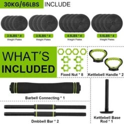 Adjustable Dumbbell And Kettlebell Set, 4 In 1, 66lbs /88lbs Weight Used As Kettlebells, Barbell, Push Up Stand For Home Gym, Green And Black 12 Adjustable Dumbbell And Kettlebell Set, 4 In 1, 66lbs /88lbs Weight Used As Kettlebells, Barbell, Push Up Stand For Home Gym, Green And Black -Furniture GUEST e3349945 5700 4c88 b2e0 d8da7e67790a