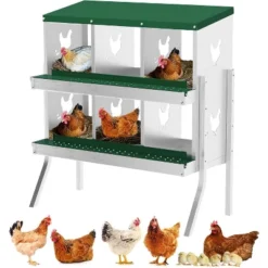 Chicken Nesting Box With Roll Out Egg Tray, Heavy Duty Galvanized Steel, Rustproof & Ventilated Laying Box For Chickens/Ducks, Wall Mount -Furniture GUEST e343e761 7bbc 43fd ab58 3d0cc84bf932