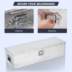 Heavy Duty Aluminum Truck Bed Tool Box With 2 Metal Boxes, Storage Tool Boxes Chest Box Organizer -Furniture GUEST e3e82b65 36cc 4723 be39 7a953c7049f1