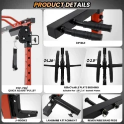 Multi-Functional Strength Training Squat Rack, LAT Pull Down System, Home Gym Equipment With 23 Attachments -Furniture GUEST e428f8c5 cae2 4440 a776 93a7a1737973