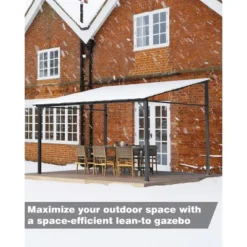 Outdoor Metal Reclining Gazebo Hardtop Reclining Pergola For Patios, Decks, Porches, Lawns And Backyards Wall Mounted Reclining Metal Awning -Furniture GUEST e5a4aa78 5cbf 4fa4 9eee 5e2c7b151ed8