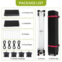 10x10 Pop Up Canopy With Sidewalls For Outdoor, Portable Outdoor Canopy With One Push Setup, Easy Set-Up Waterproof Pop Up Tent For Outdoor Party -Furniture GUEST e61f118f 375e 468e 9408 f44afcbe082c