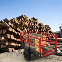 TROPOW ATV Trailer Garden Dump Cart , 1500 LBS 22 Cubic Feet Heavy Duty Steel Pull Behind Yard Wagon Cart With 2 Wheels, For Lawn Mower Tractor -Furniture GUEST e6393e27 b000 423b 9771 b16d2f6d2fdf