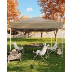 10x10 Heavy Duty Pop Up Canopy- Outdoor Canopy Tent With Portable Bag - 3 Adjustable Height, 4 Weight Bags, 8 Stakes & 4 Guy Ropes Included -Furniture GUEST e6a89191 7c32 411d ae30 196dbf90f345