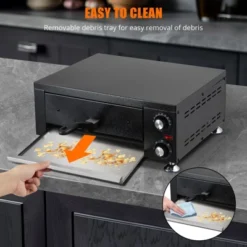 1100W Countertop Electric Pizza Oven,Stainless Steel Pizza Oven Maker With Timer & Removable Tray For Home, Kitchen & Restaurant -Furniture GUEST e6ae18b7 441e 40e9 81af c46b34349f9b
