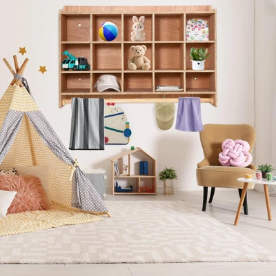 TROPOW Organizer Cubes With 2 Anti-Flip Fittings, 4 Castors And 2 Boxes For Home, School, Kindergarten, Natural 11 TROPOW Organizer Cubes With 2 Anti-Flip Fittings, 4 Castors And 2 Boxes For Home, School, Kindergarten, Natural - Image 9