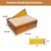 Bee Hive, 10 Frame Medium Super Langstroth Hive Box - Beeswax Dipped With Frames & Wax Foundations For Beekeeping -Furniture GUEST e8483684 3c36 4c52 8083 e572747b9dce