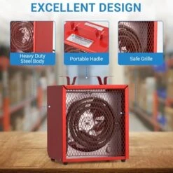 Electric Heater - 4800 Watt 240V Ceiling/Wall Mount With Thermostat, Fan-Forced Indoor Shop Heater For Garage/Workshop (ETL Certified) -Furniture GUEST ea6f9334 cd28 4cee 8bca 78b95c184858
