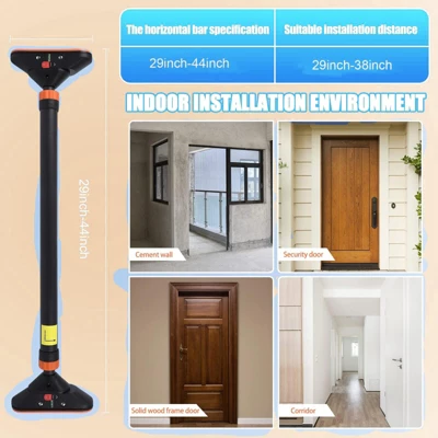 Pull Up Bar For Doorways, Chin Up Bar With Level Meter And Adjustable Width For Strength Training,No Screws Required, Weight Capacity 440 LBS 7 Pull Up Bar For Doorways, Chin Up Bar With Level Meter And Adjustable Width For Strength Training,No Screws Required, Weight Capacity 440 LBS - Image 5