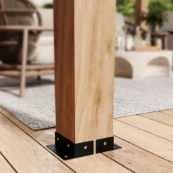 Pergola, Wooden Pergola - 10x10 FT Cedar Wood With Retractable Oxford Fabric Roof, Outdoor Patio Canopy Gazebo With Shade -Furniture GUEST eb3a8787 7796 4e20 98bc a0772f4c99c4