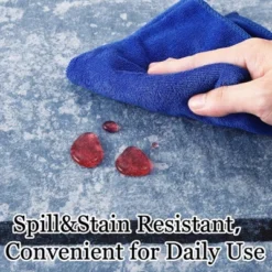 Kitchen Rugs Non-Slip 2-Piece Set - Low Pile Rubber Backing Indoor Runner Rugs For Bathroom, Laundry Room (Blue, 5x8ft) -Furniture GUEST ebbc4177 323d 4a48 9e55 4bd5298bf315