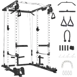 2000 LBS Power Cage,Multi-Function Power Rack With Cable Cross-Over System,Squat Rack With LAT Pull Down System For Home Gym -Furniture GUEST ec2d09b0 f956 4035 bca0 d2775fcfda8b