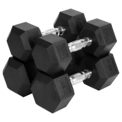 Hex Dumbbells Set, PVC Coated Exercises & Fitness Dumbbell Weights Set For Strength Training Home Gym