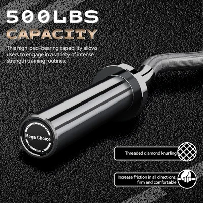 Olympic EZ Curl Barbell Bar, 47" EZ Curl Bar For Weight Lifting, Biceps, Triceps, Back/Leg Muscle Group Exercise (500lb Weight Capacity) 7 Olympic EZ Curl Barbell Bar, 47" EZ Curl Bar For Weight Lifting, Biceps, Triceps, Back/Leg Muscle Group Exercise (500lb Weight Capacity) - Image 5