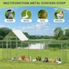 Chicken Coop Walk In Run - Large Metal Poultry Cage With Cover, Heavy Duty Wire Mesh Enclosure For Hens, Ducks & Rabbits -Furniture GUEST ed136bf2 6f05 46b2 a7a7 d307422f2593