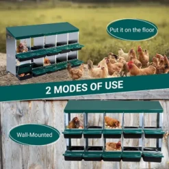 Hole Chicken Nesting Boxes With Lockable Lid - Metal Laying Box For Hens, Secure Egg Collection & Protection, Easy Access 12 Hole Chicken Nesting Boxes With Lockable Lid - Metal Laying Box For Hens, Secure Egg Collection & Protection, Easy Access -Furniture GUEST ed233368 0872 4c2d a0d6 d3b9715a5c5d