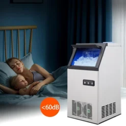 TROPOW Commercial Ice Maker Machine , Stainless Steel Undercounter & Freestanding Ice Maker With 24Lbs Storage, 2-Way Water Supply - For Bars, Silver -Furniture GUEST ee23a269 22d4 47b4 8e54 b5abc95a4f52