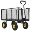 Heavy Duty Steel Garden Cart, Pullable Metal Garden Wagon With 10" Wheels, 180° Rotating Handle And Removable Sides For Outdoor, Farm, Yard -Furniture GUEST eea0afba 2ee1 42fb 80a6 13720f09d716