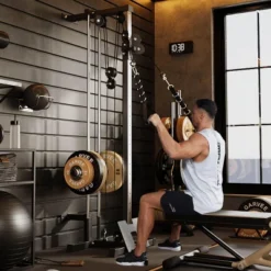 Cable Machine Home Gym - Wall Mount Pulley System With High/Low Dual Cable, 18 Adjustable Positions For Strength Training -Furniture GUEST ef0fa7de aebf 40e0 ab94 732678089ccb