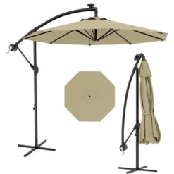 Cantilever Umbrella With Base Included, 10FT Shade For 2-6 People, Outdoor Offset Design With Rotation, Durable Fade-Resistant Canopy -Furniture GUEST ef656b1e 63be 46c8 a754 7b6a588409e6