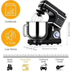 660W 7.5QT Stand Mixer - 10 Speed Tilt-Head Electric Mixer For Kitchen 11 660W 7.5QT Stand Mixer - 10 Speed Tilt-Head Electric Mixer For Kitchen -Furniture GUEST f021c539 57f8 4b2f 9139 93382c253316