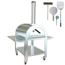 Dual Fuel Outdoor Pizza Oven - Stainless Steel Pizza Maker With Casters Insulation Multi Fuel Grill Portable Design 15 Dual Fuel Outdoor Pizza Oven - Stainless Steel Pizza Maker With Casters Insulation Multi Fuel Grill Portable Design -Furniture GUEST f0fcf7e9 768f 4777 952d 2fca966128a5