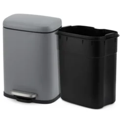 1.3 Gallon Waterproof Bathroom Trash Can With Soft Close Lid & Removable Inner Bucket, 5 Liter Stainless Steel Garbage Can, Compact Waste Constainer 22 1.3 Gallon Waterproof Bathroom Trash Can With Soft Close Lid & Removable Inner Bucket, 5 Liter Stainless Steel Garbage Can, Compact Waste Constainer -Furniture GUEST f12f2cd4 c57b 4b11 91bf 0b402acc7dfb