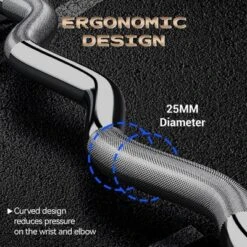 Olympic EZ Curl Barbell Bar, 47" EZ Curl Bar For Weight Lifting, Biceps, Triceps, Back/Leg Muscle Group Exercise (500lb Weight Capacity) 12 Olympic EZ Curl Barbell Bar, 47" EZ Curl Bar For Weight Lifting, Biceps, Triceps, Back/Leg Muscle Group Exercise (500lb Weight Capacity) -Furniture GUEST f199d701 5c38 4f23 8c8a ceaa151686b3