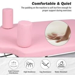 Pink Pilates Reformer Machine 77.5" Foldable Pilates Equipment For Home Gym Workout,Pink Adjustability Pilates Workout Equipment With Resistance Ropes -Furniture GUEST f2edf020 d1d6 4f8f 995b bae2050291b0