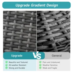 7 Piece Outdoor Patio Furniture Set, Rattan Deck Sectional Conversation Sofa Set With Dining Table, All-Weather 9 Seating Patio Sofa , Porch -Furniture GUEST f448e757 afce 45fa a29b f58c0b12f5b5