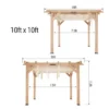 Pergola, Wooden Pergola - 10x10 FT Cedar Wood With Retractable Oxford Fabric Roof, Outdoor Patio Canopy Gazebo With Shade 2 Pergola, Wooden Pergola - 10x10 FT Cedar Wood With Retractable Oxford Fabric Roof, Outdoor Patio Canopy Gazebo With Shade -Furniture GUEST f4ba6b59 d0c4 4aae b8b2 729c5a9d1cbe