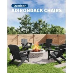 Outdoor Adirondack Chairs, HDPE Plastic Patio Chairs For All Weather, Weather-Resistant Fire Pit Chair With Wide Armrests & Slatted Back 20 Outdoor Adirondack Chairs, HDPE Plastic Patio Chairs For All Weather, Weather-Resistant Fire Pit Chair With Wide Armrests & Slatted Back -Furniture GUEST f5a3afd6 32bc 46aa b896 80a215294ff0