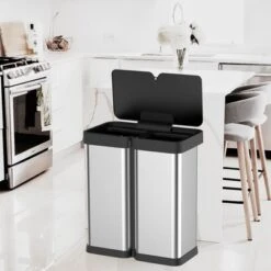 Automatic Motion Sensor Trash Can, 60 Liter/16 Gallon Touchless Automatic Garbage Can, Smart Trash Bin With Soft-Close Lid, Large Waste Basket -Furniture GUEST f5eb9726 75ae 43e5 904a 66951573faa9