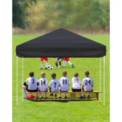 10x10 Heavy Duty Pop Up Canopy- Outdoor Canopy Tent With Portable Bag - 3 Adjustable Height, 4 Weight Bags, 8 Stakes & 4 Guy Ropes Included -Furniture GUEST f65d224b d7ed 4872 9c4c 4e9705f55414