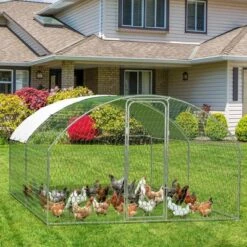 Chicken Coop, Large Metal Chicken Coop For Yard - Walk-in Poultry Cage With Waterproof UV Cover, Chicken Run For Backyard Farm -Furniture GUEST f80e3bc1 c5fe 4e97 9917 b0fbd8ff396d
