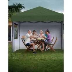 10x10 Pop Up Canopy With Removable 4 Sidewalls - Easy Up Camping Tent With One Button Push Setup For Deck, Garden, Sports, Beach, Party -Furniture GUEST f8102bb0 906d 45a9 a5d5 b427f6ef04a4