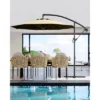 10 FT Cantilever Umbrella, Outdoor Offset Patio Umbrella With Easy Tilt Adjustment, 8 Ribs, UV Protection For Backyard, Lawn, Garden -Furniture GUEST f9f168d1 11a4 40df b1e5 67c11f161be7
