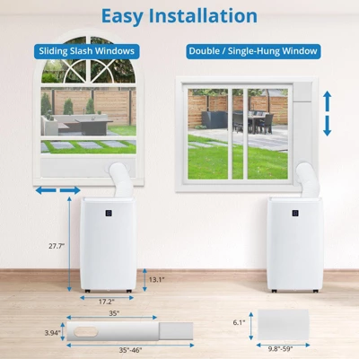 Portable Air Conditioners, 14000 BTU Portable AC, Cools Up To 750 Sq. Ft 3-in-1 Mobile AC For Room With Dehumidifier Fan Sleep Mode, 24H Timer 8 Portable Air Conditioners, 14000 BTU Portable AC, Cools Up To 750 Sq. Ft 3-in-1 Mobile AC For Room With Dehumidifier Fan Sleep Mode, 24H Timer - Image 6